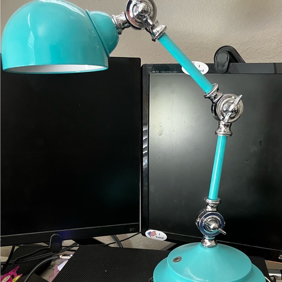 Adjustable Turquoise Desk Lamp - Picture 1 of 4